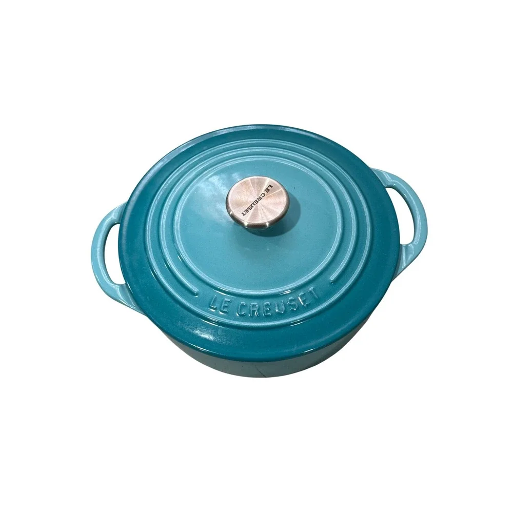 Le Creuset Signature Cast Iron 3.5 Quart Sauteuse, Caribbean Teal